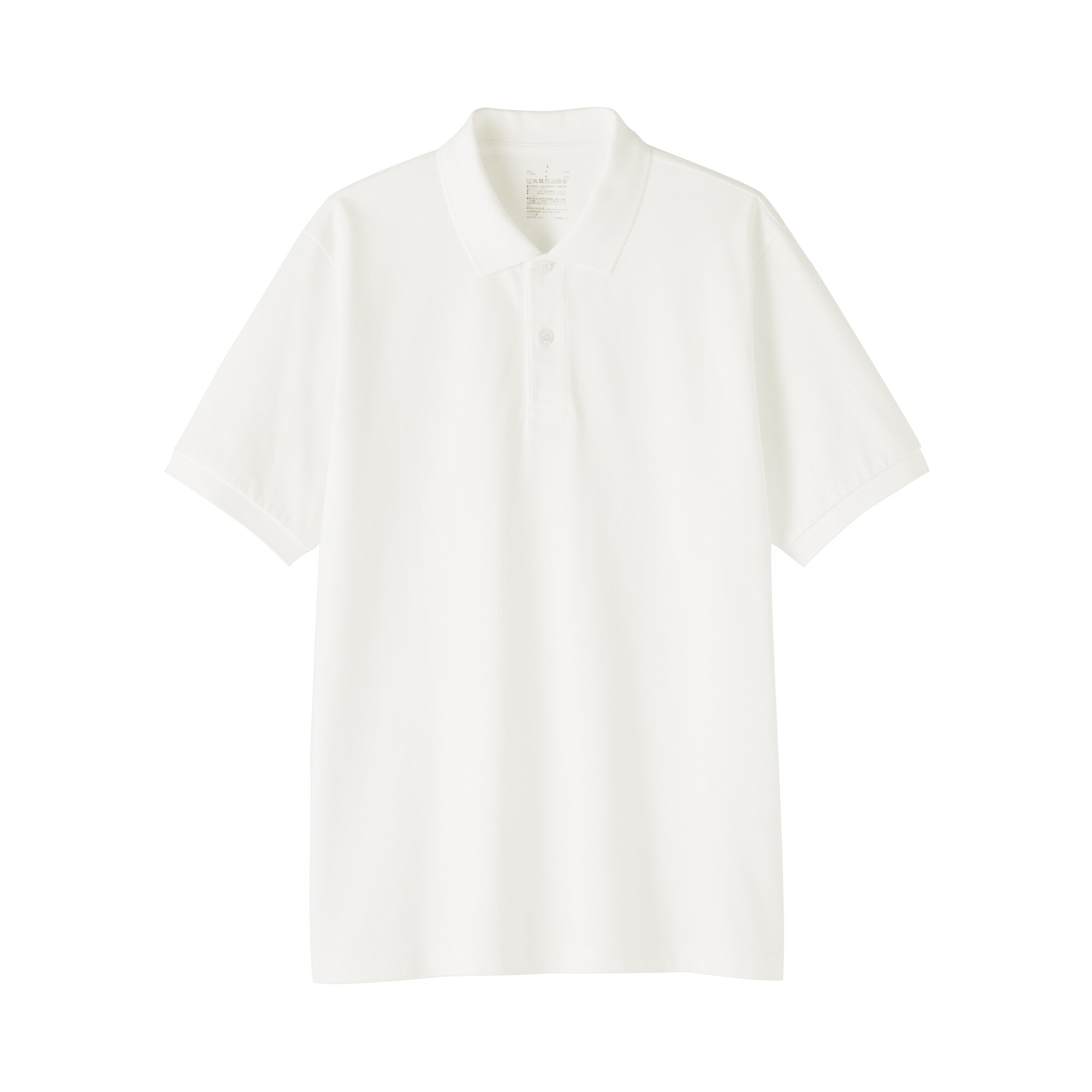 紳士　洗いざらし鹿の子編み半袖ポロシャツ