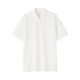 紳士　洗いざらし鹿の子編み半袖ポロシャツ