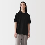 紳士　洗いざらし鹿の子編み半袖ポロシャツ