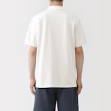 紳士　洗いざらし鹿の子編み半袖ポロシャツ