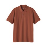 紳士　洗いざらし鹿の子編み半袖ポロシャツ