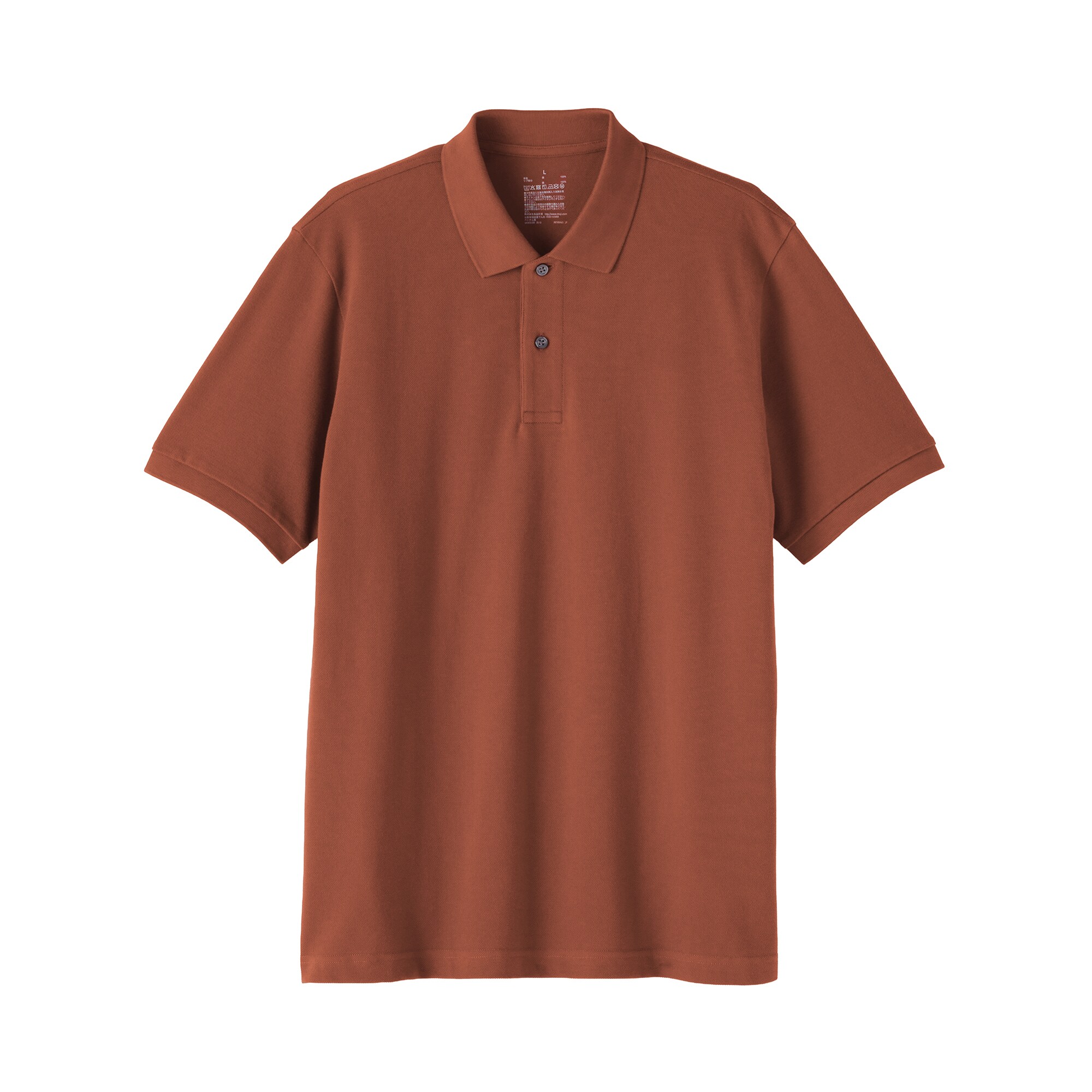 紳士　洗いざらし鹿の子編み半袖ポロシャツ