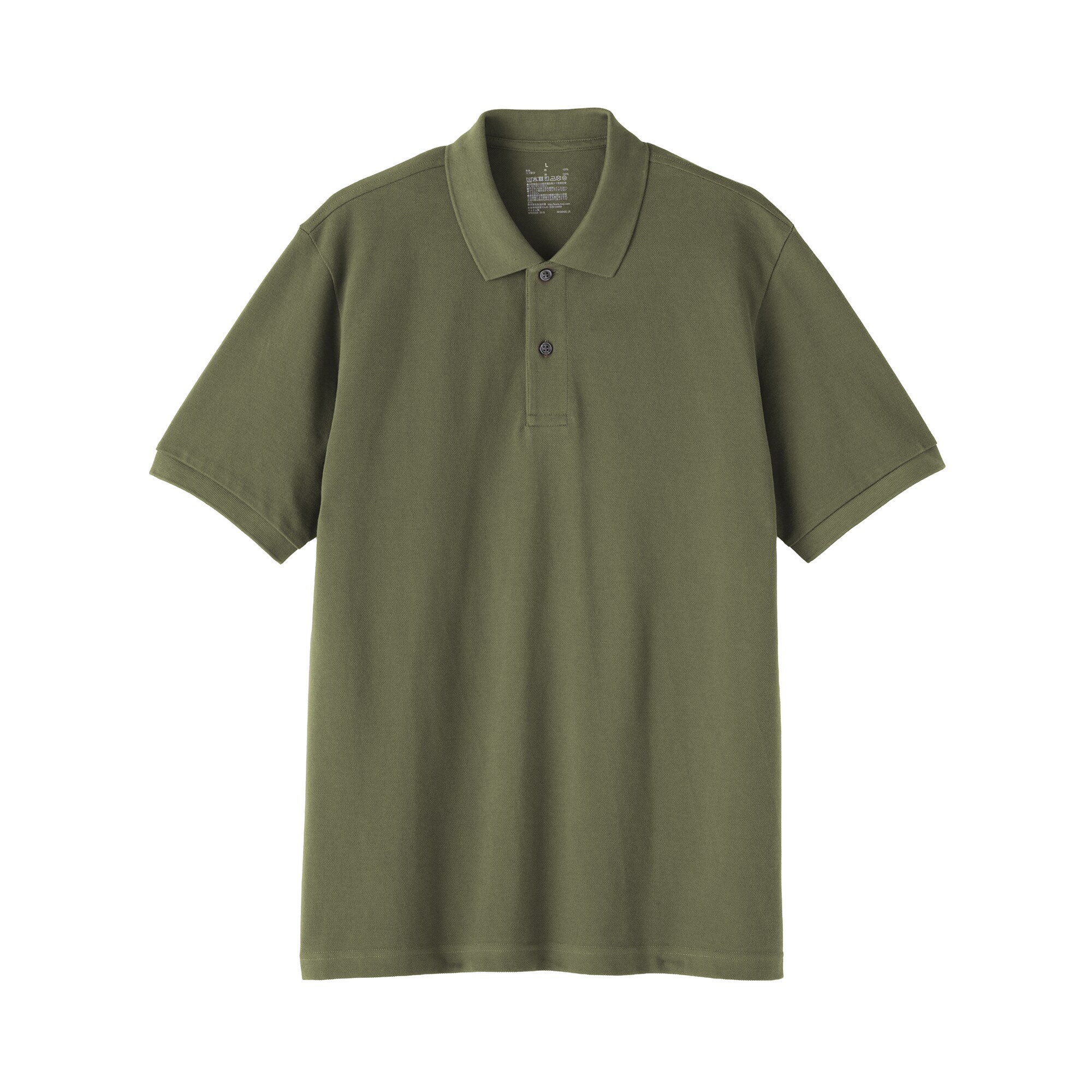 紳士　洗いざらし鹿の子編み半袖ポロシャツ