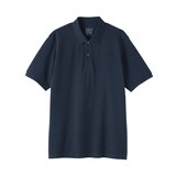 紳士　洗いざらし鹿の子編み半袖ポロシャツ