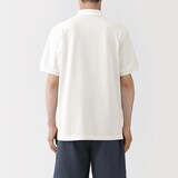 紳士　洗いざらし鹿の子編み半袖ポロシャツ