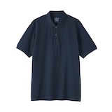 紳士　洗いざらし鹿の子編み半袖ポロシャツ