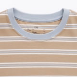 キッズ　綿天竺編みクルーネック半袖Ｔシャツ　ボーダー