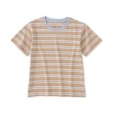 キッズ　綿天竺編みクルーネック半袖Ｔシャツ　ボーダー