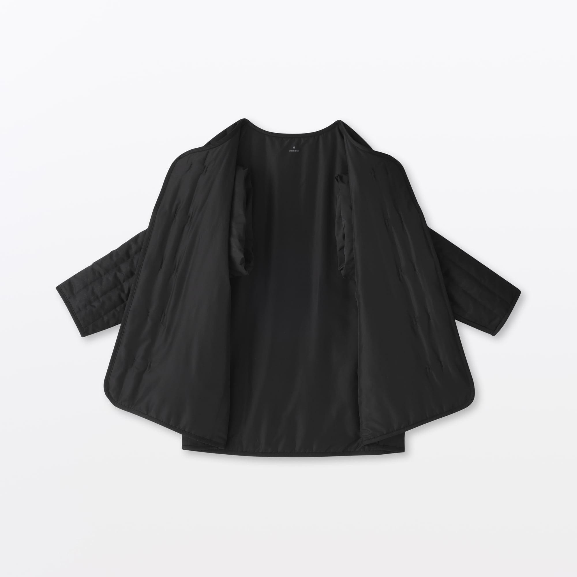 婦人　木の実から作ったカポック混　結び釦　中わたジャケット