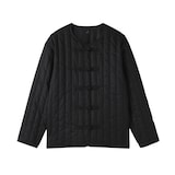 婦人　木の実から作ったカポック混　結び釦　中わたジャケット