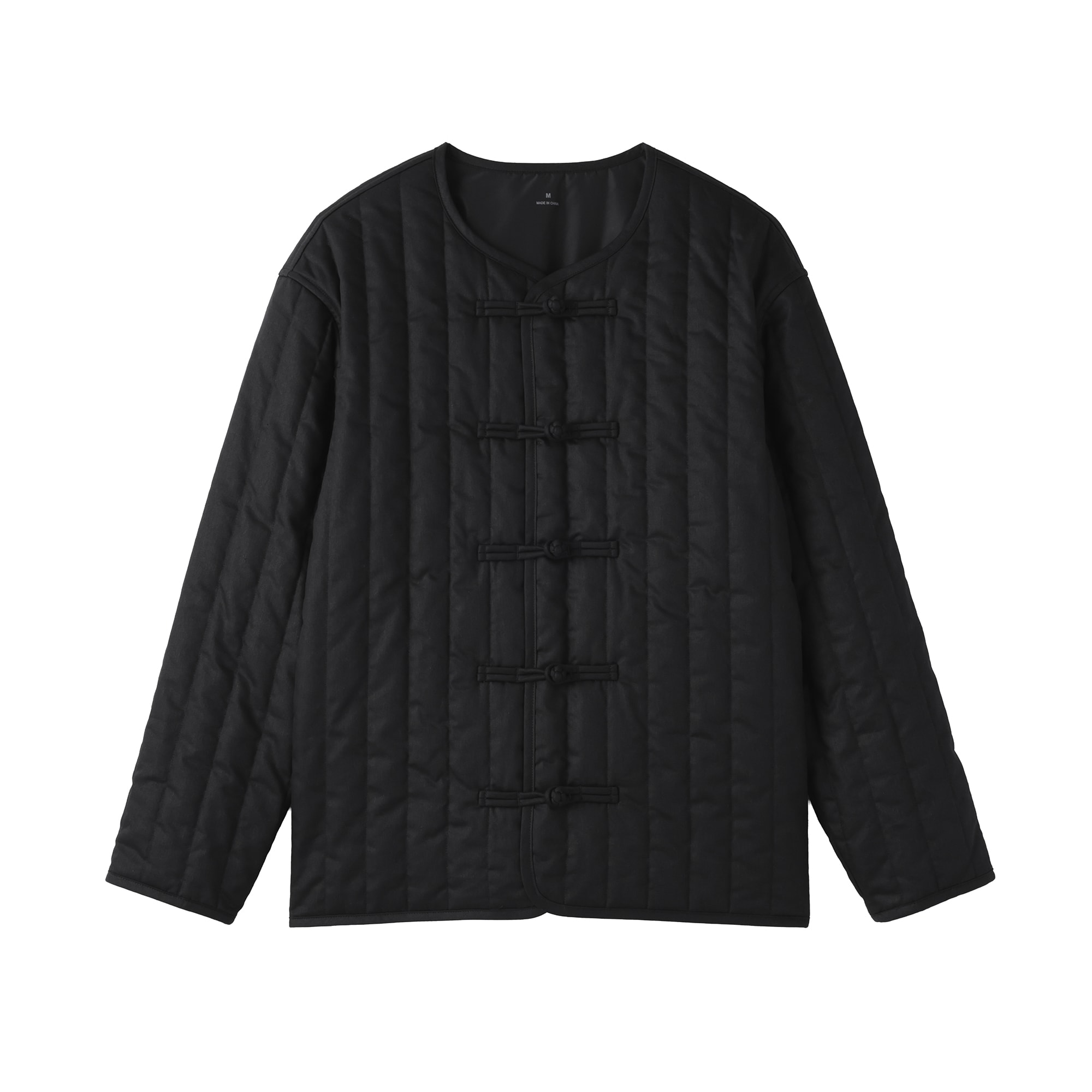 婦人　木の実から作ったカポック混　結び釦　中わたジャケット