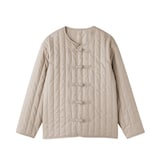 婦人　木の実から作ったカポック混　結び釦　中わたジャケット