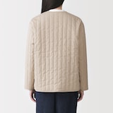 婦人　木の実から作ったカポック混　結び釦　中わたジャケット