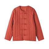 婦人　木の実から作ったカポック混　結び釦　中わたジャケット