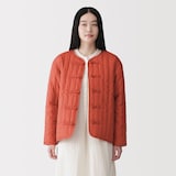 婦人　木の実から作ったカポック混　結び釦　中わたジャケット