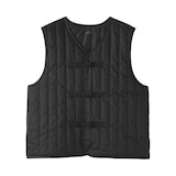 婦人　木の実から作ったカポック混　結び釦　中わたベスト