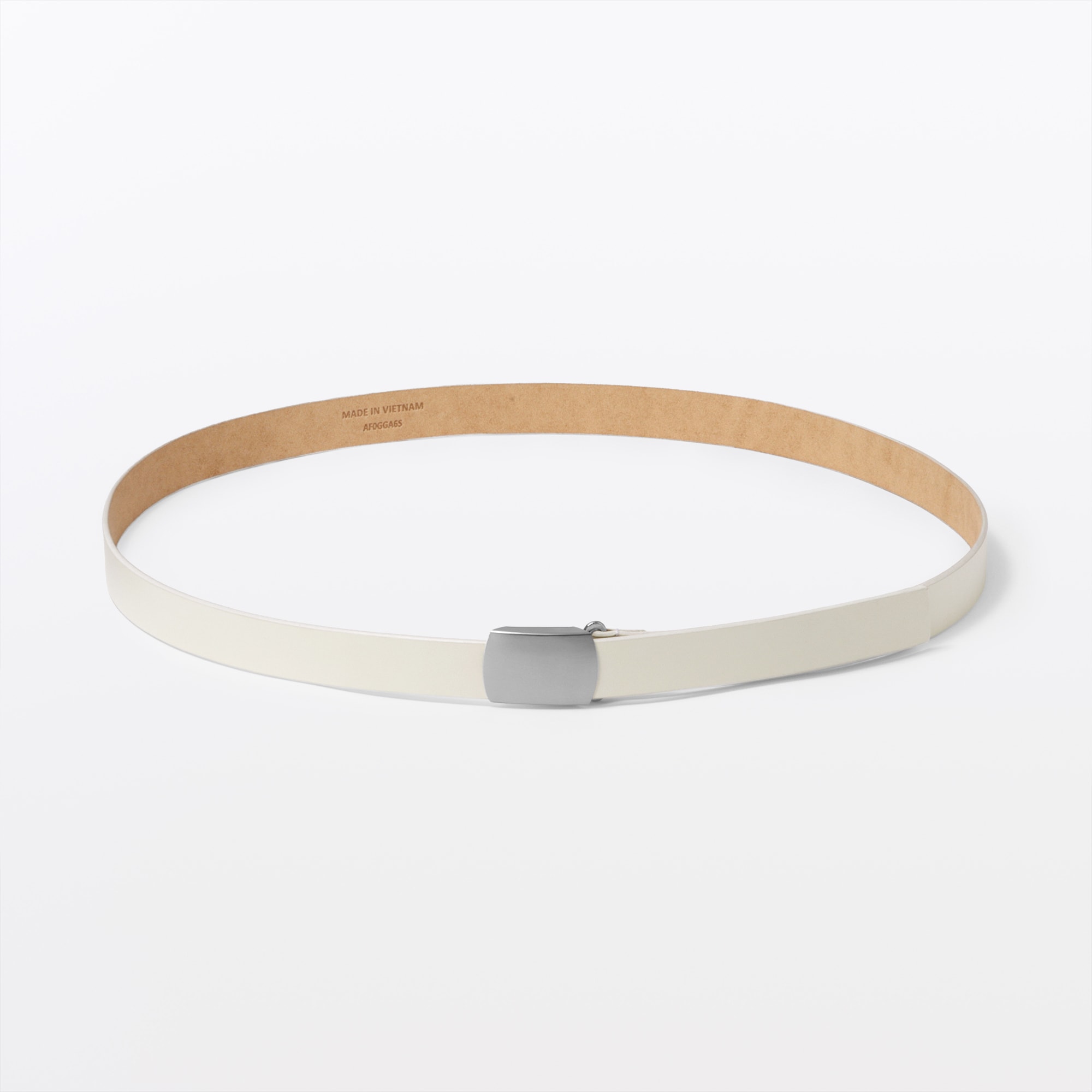 男女兼用　オリーブ油の副産物で鞣したレザー　ホールレスベルト