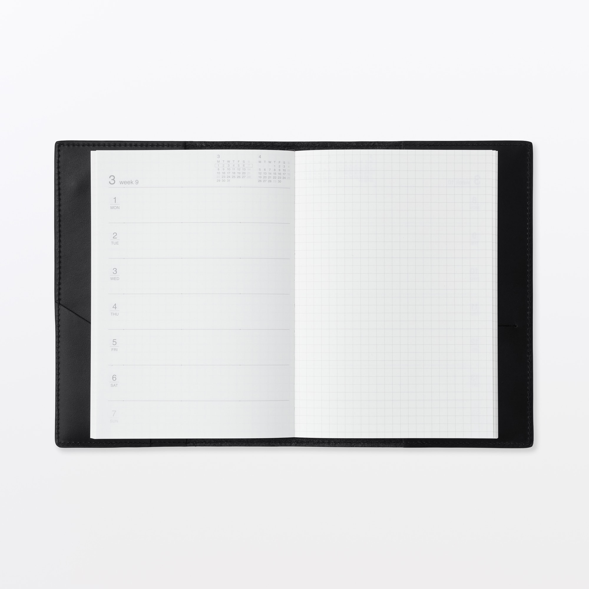 オリーブ油の副産物で鞣したレザー　手帳カバー　Ｂ６サイズ