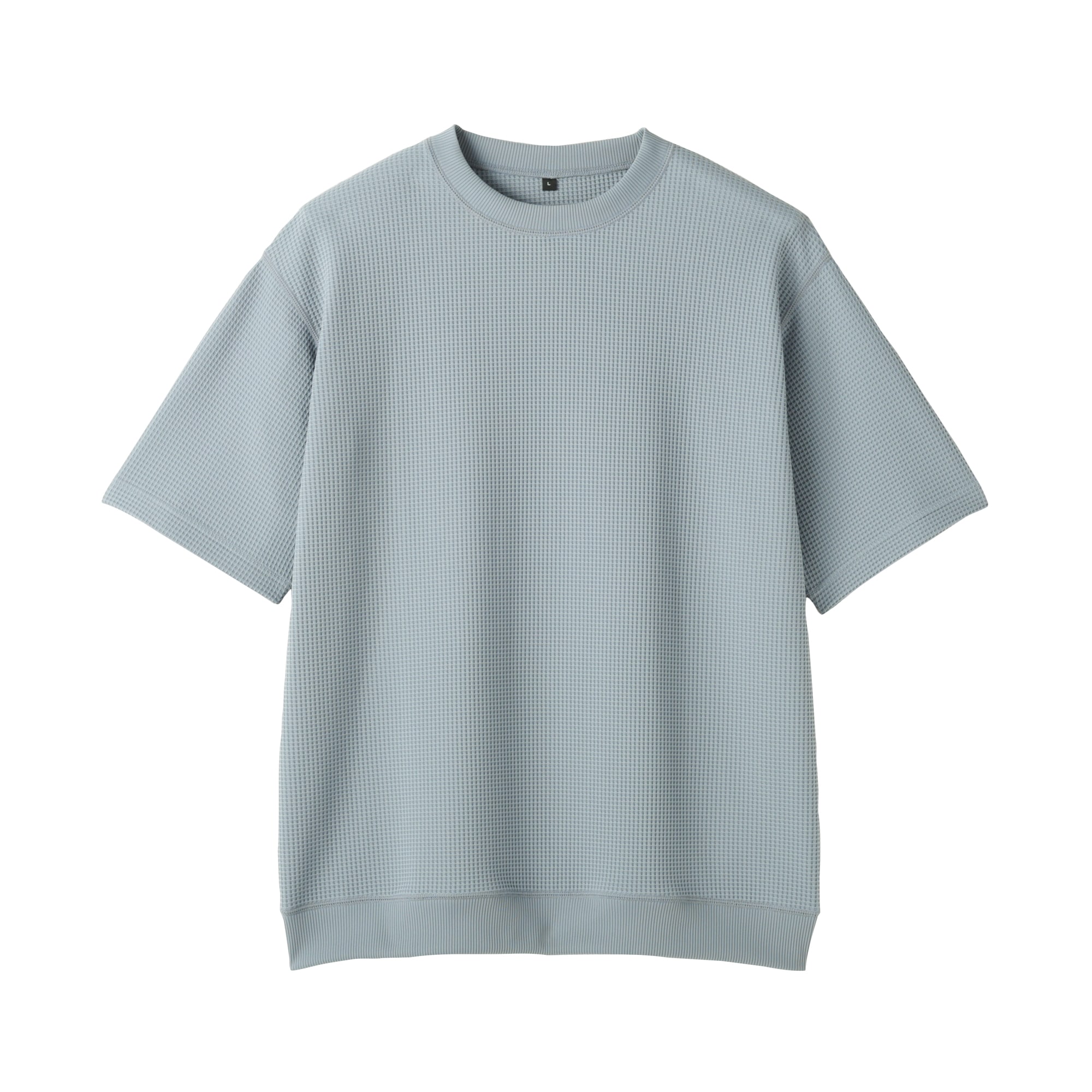 紳士　ＵＶカット乾きやすいワッフルクルーネック半袖Ｔシャツ