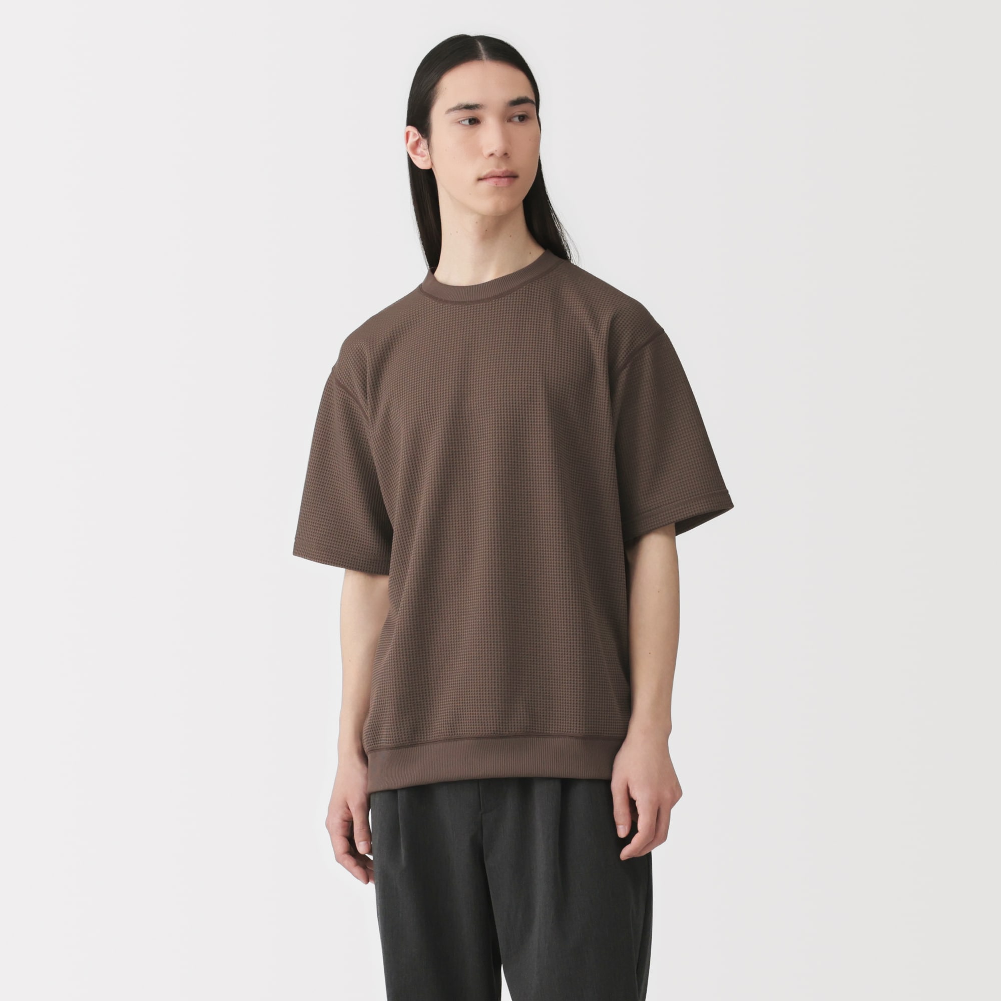 紳士　ＵＶカット乾きやすいワッフルクルーネック半袖Ｔシャツ | 無印良品