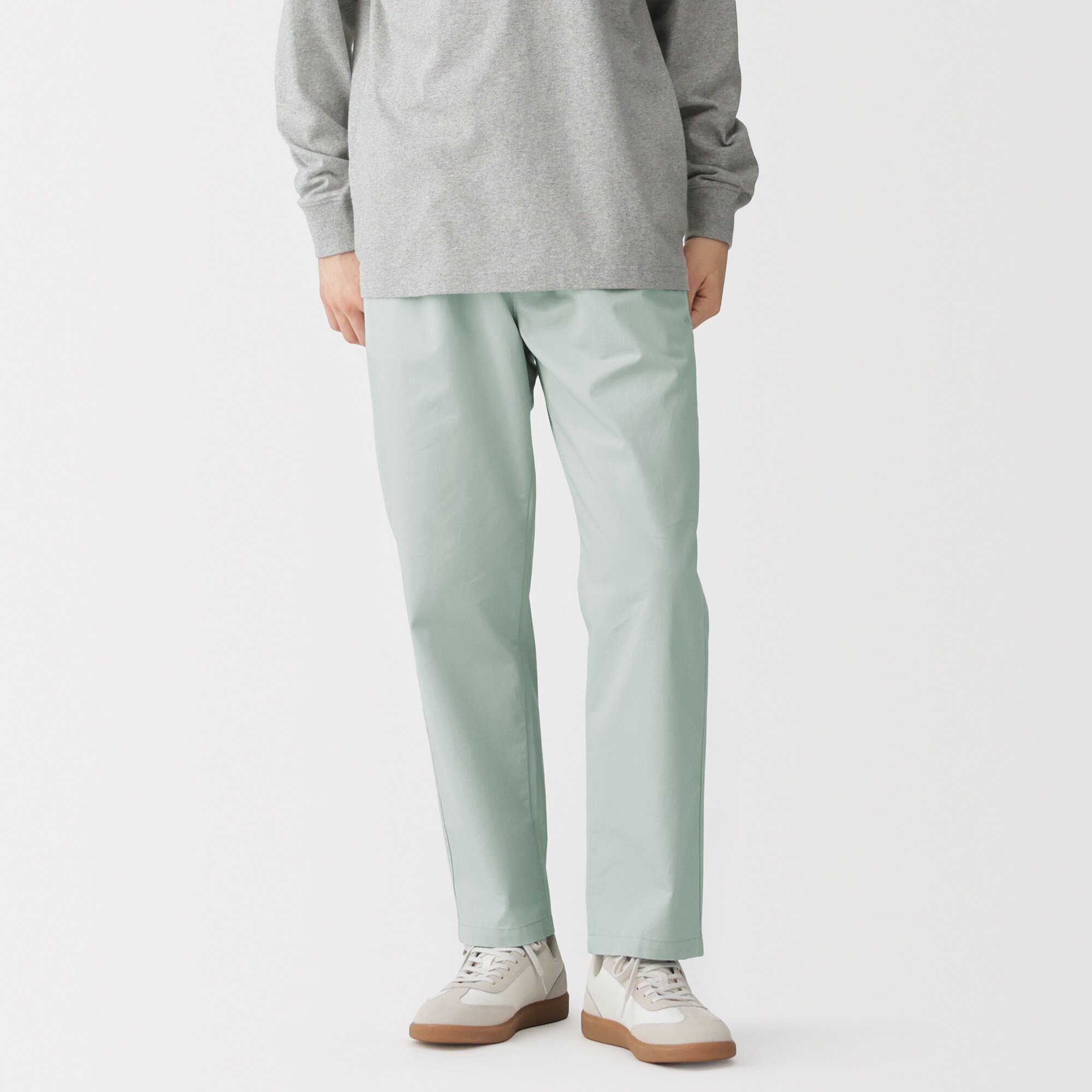 紳士　洗いざらしコットンイージーパンツ