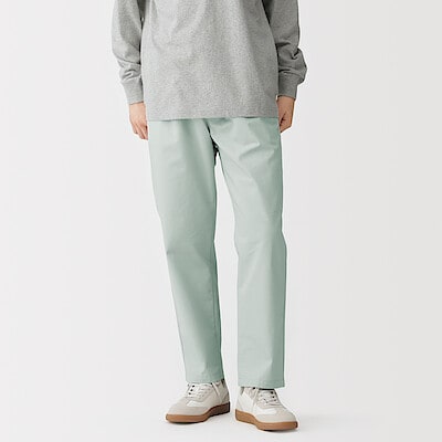 紳士　洗いざらしコットンイージーパンツ