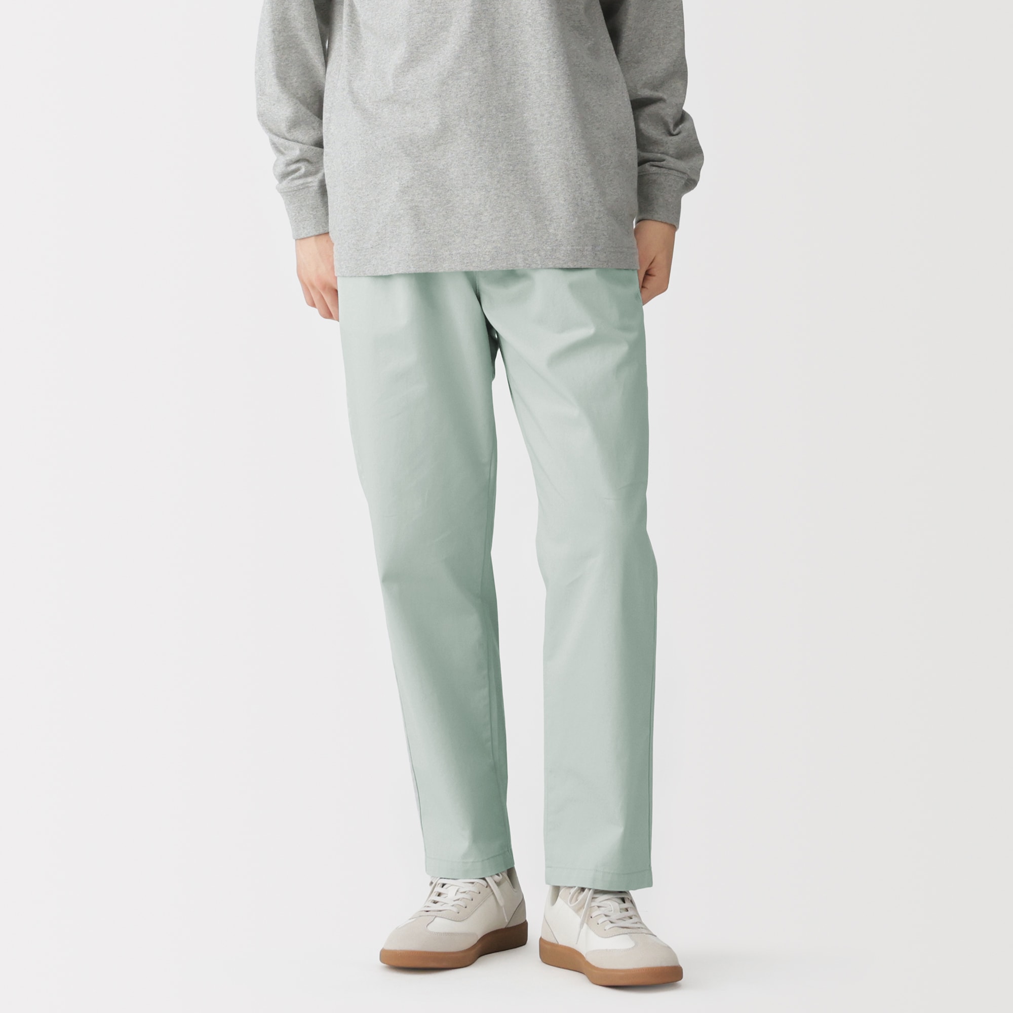 紳士　洗いざらしコットンイージーパンツ