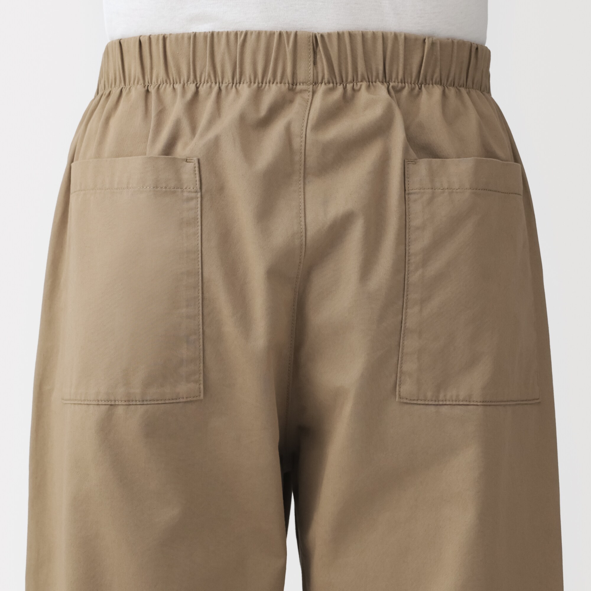 紳士　洗いざらしコットンイージーパンツ