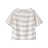 婦人　引き揃え天竺編みボートネック半袖Ｔシャツ