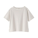 婦人　引き揃え天竺編みボートネック半袖Ｔシャツ