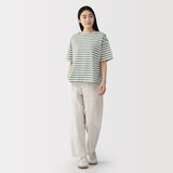 婦人　引き揃え天竺編みボートネック半袖Ｔシャツ