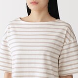 婦人　引き揃え天竺編みボートネック半袖Ｔシャツ