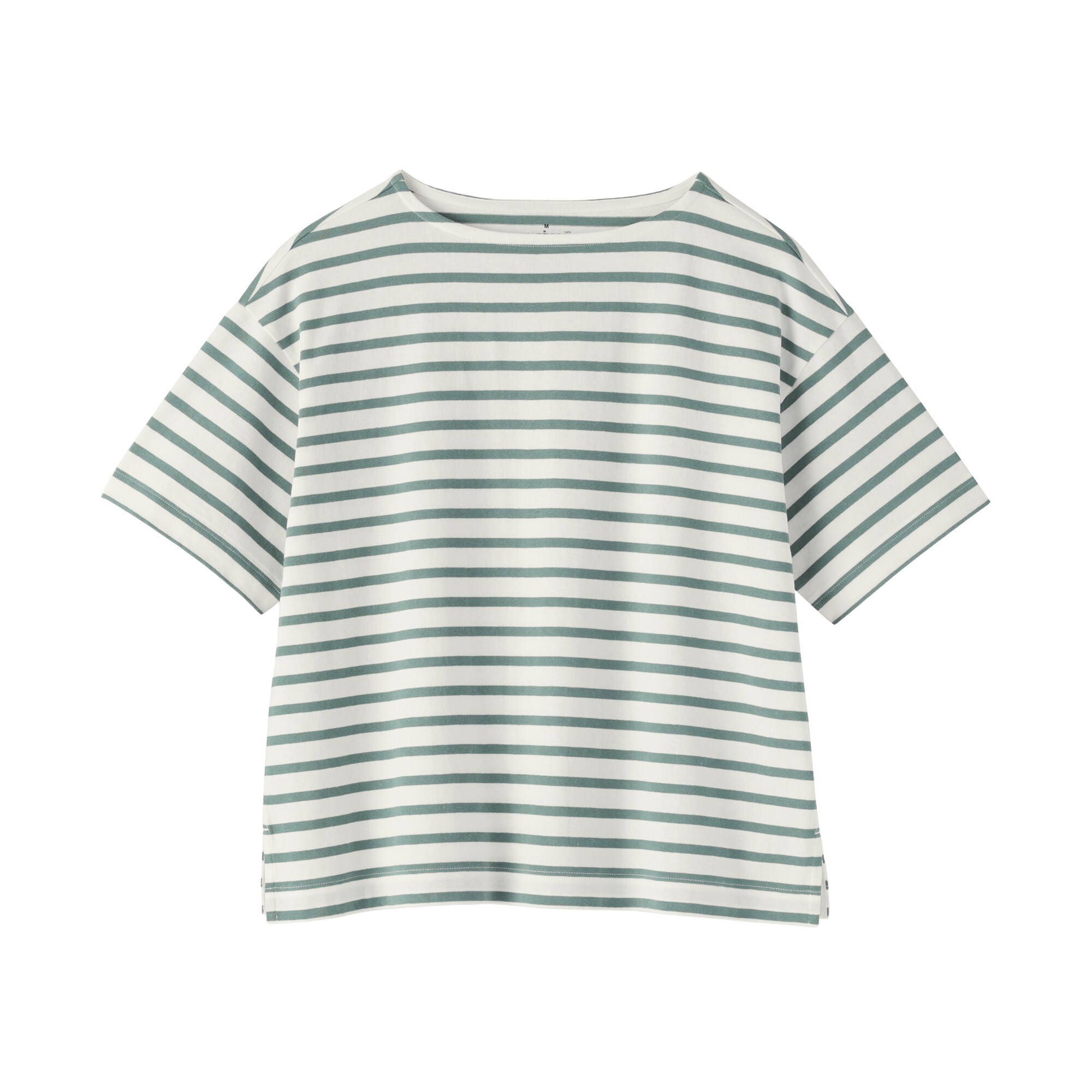 婦人　引き揃え天竺編みボートネック半袖Ｔシャツ