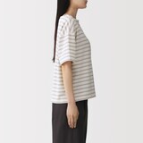 婦人　引き揃え天竺編みボートネック半袖Ｔシャツ