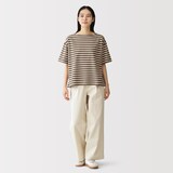 婦人　引き揃え天竺編みボートネック半袖Ｔシャツ