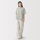 婦人　引き揃え天竺編みボートネック半袖Ｔシャツ