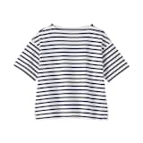 婦人　引き揃え天竺編みボートネック半袖Ｔシャツ