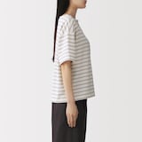 婦人　引き揃え天竺編みボートネック半袖Ｔシャツ