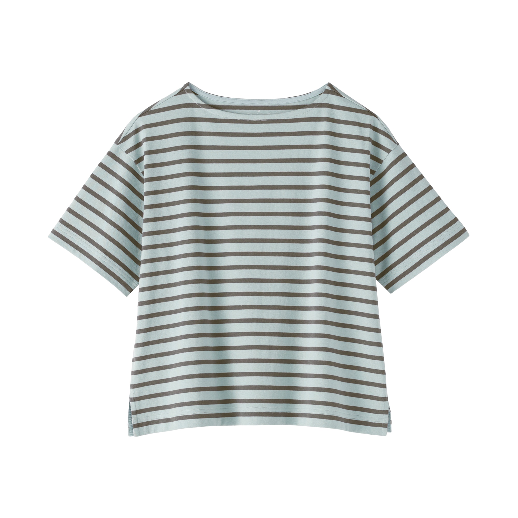 婦人　引き揃え天竺編みボートネック半袖Ｔシャツ