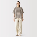 婦人　引き揃え天竺編みボートネック半袖Ｔシャツ