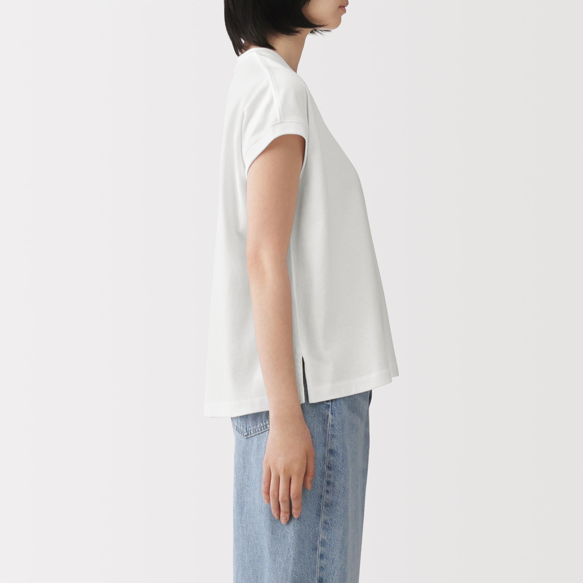 婦人 引き揃え天竺編みフレンチスリーブTシャツ | 無印良品