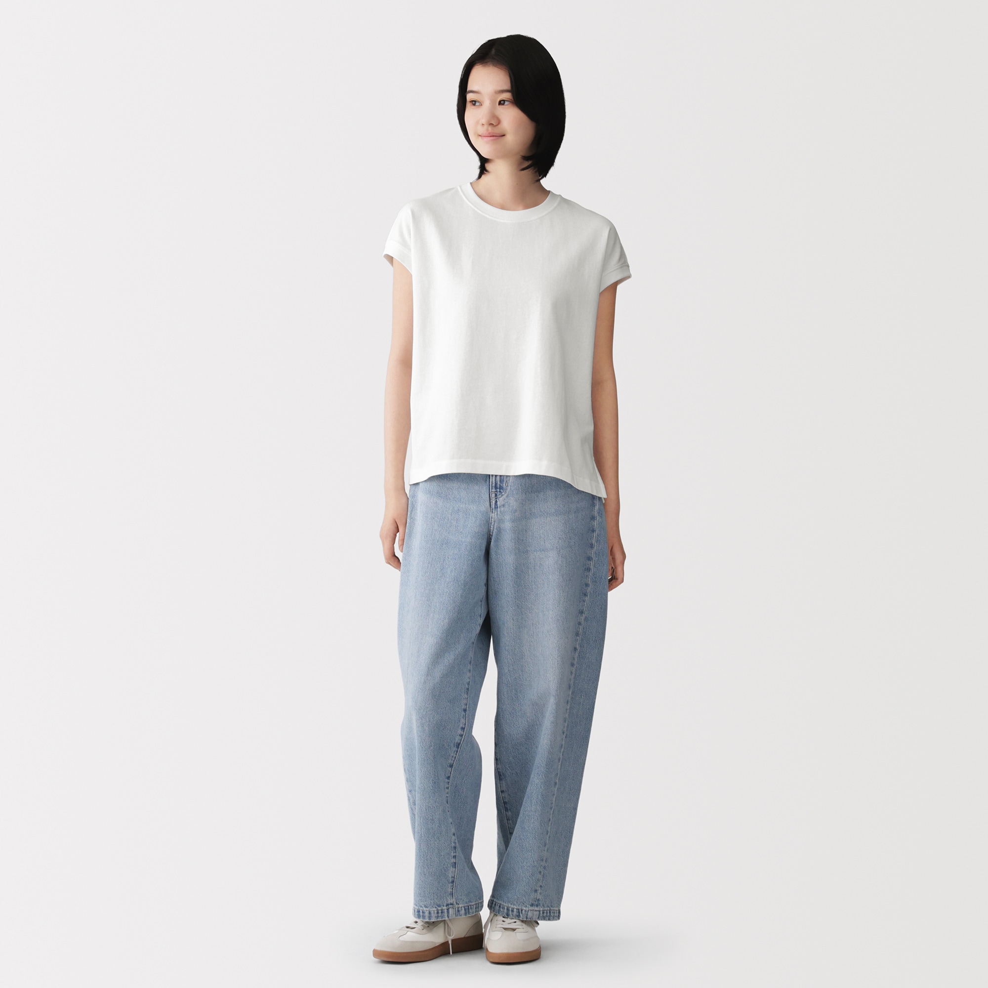 婦人 引き揃え天竺編みフレンチスリーブTシャツ | 無印良品