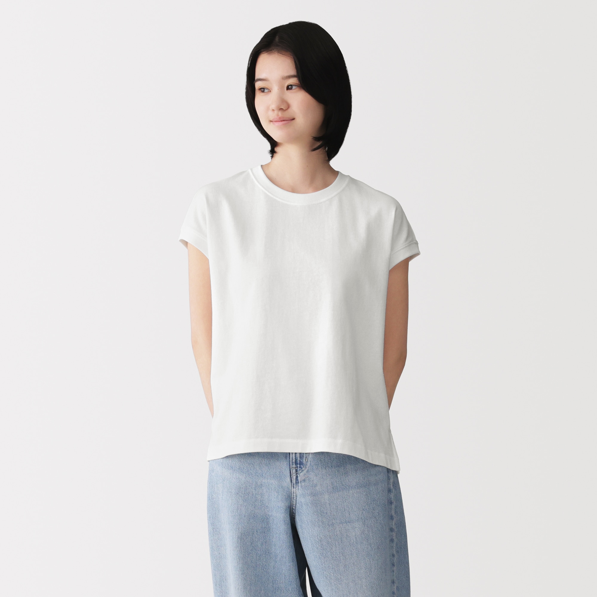 婦人 引き揃え天竺編みフレンチスリーブTシャツ | 無印良品
