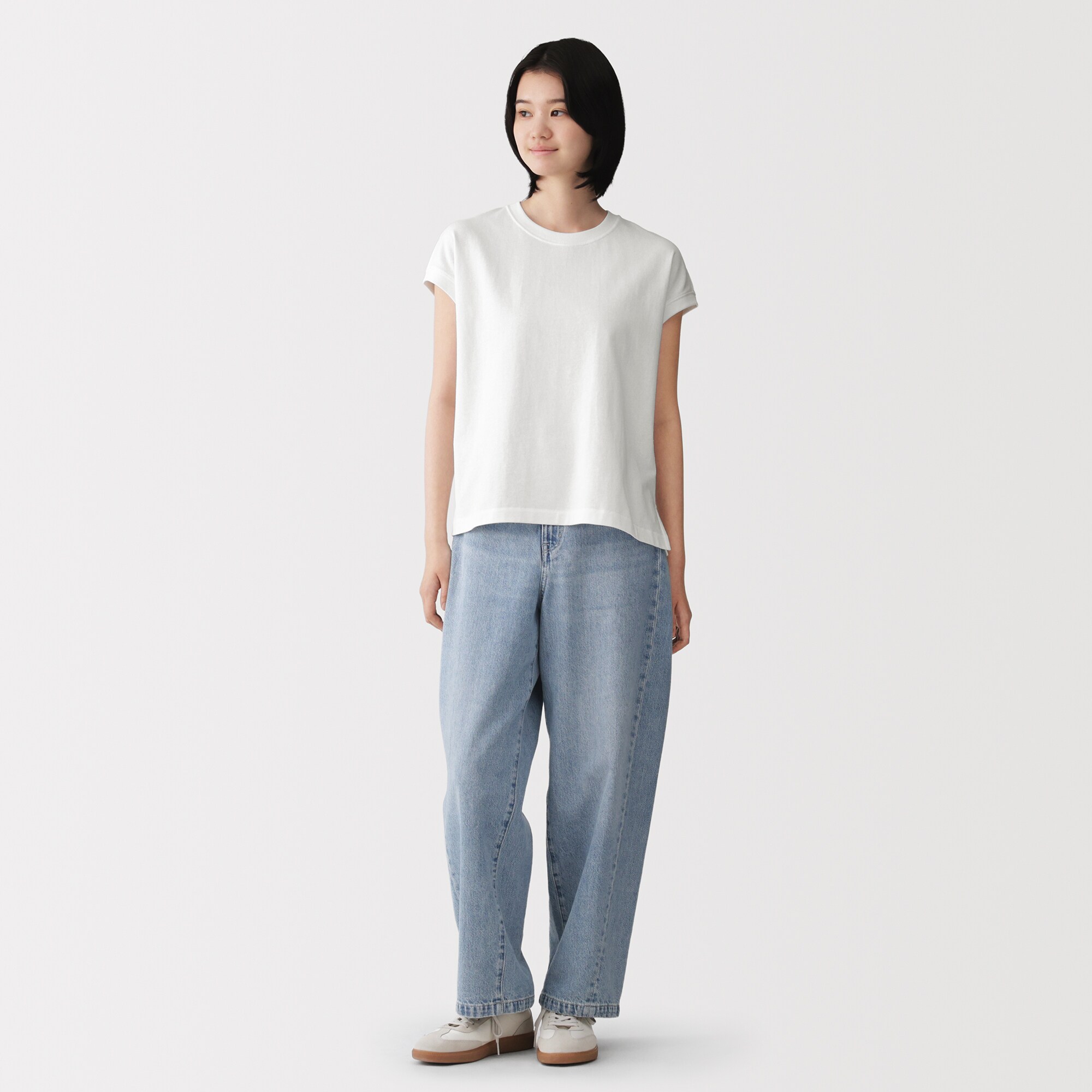 婦人　引き揃え天竺編みフレンチスリーブＴシャツ