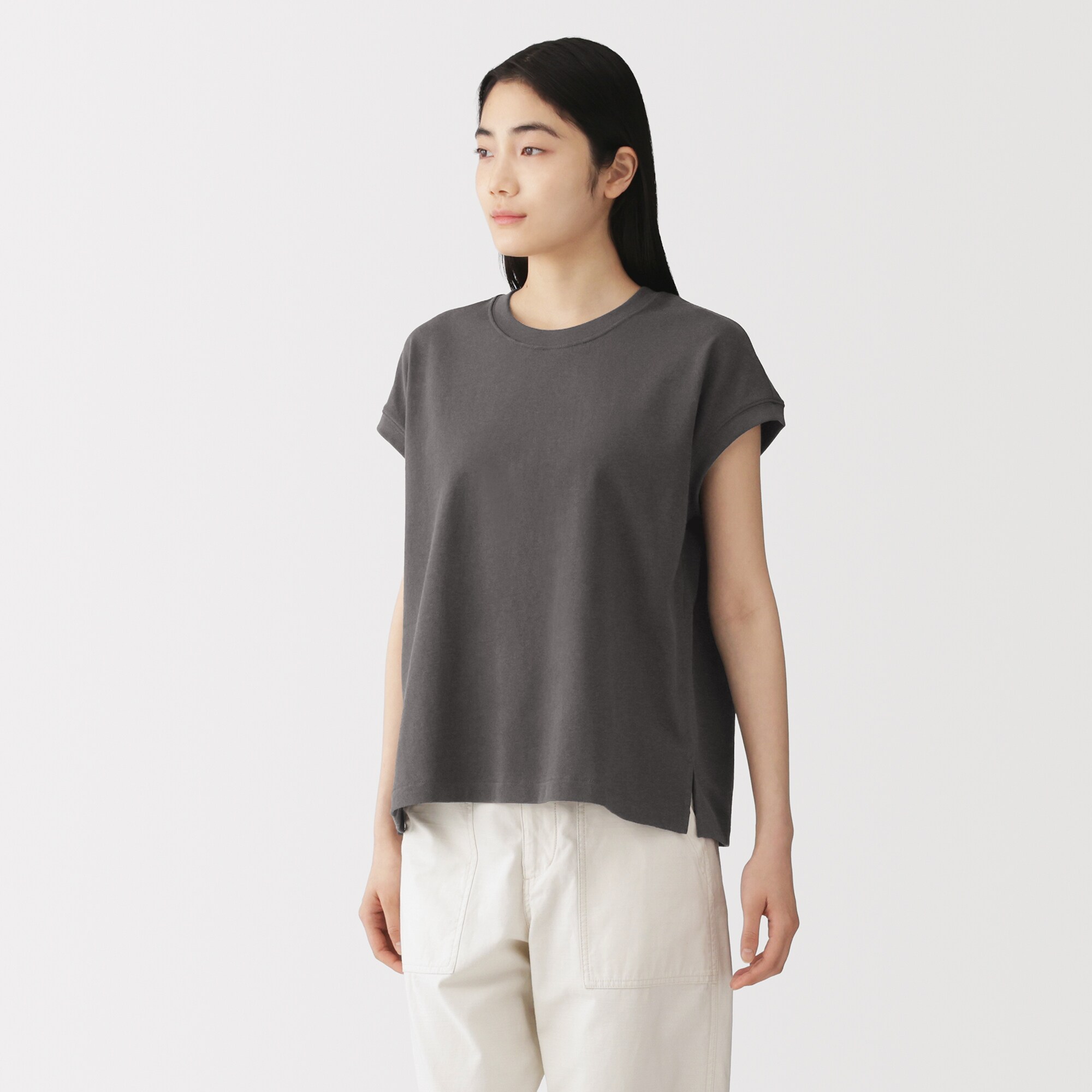 婦人　引き揃え天竺編みフレンチスリーブＴシャツ