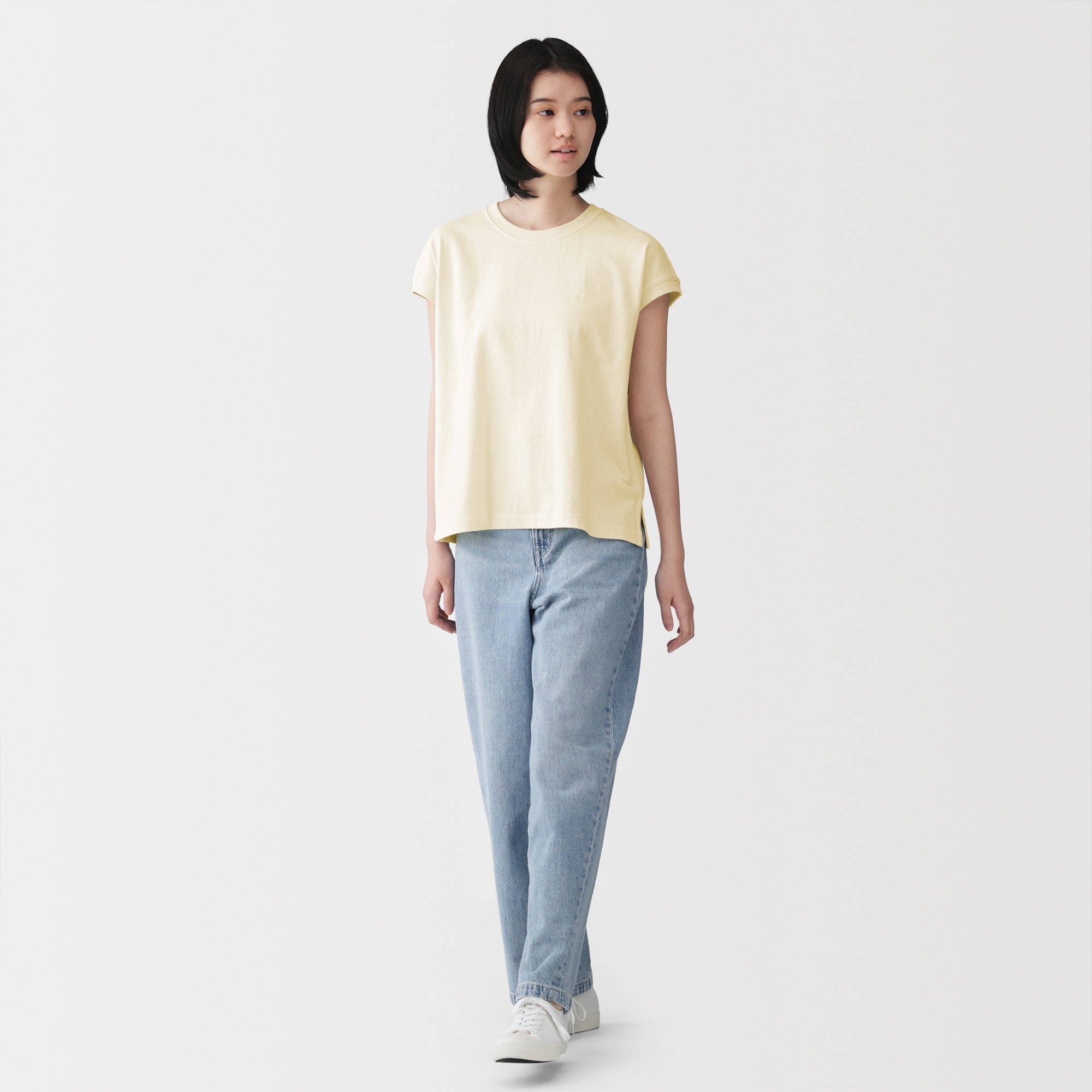 婦人 引き揃え天竺編みフレンチスリーブTシャツ | 無印良品