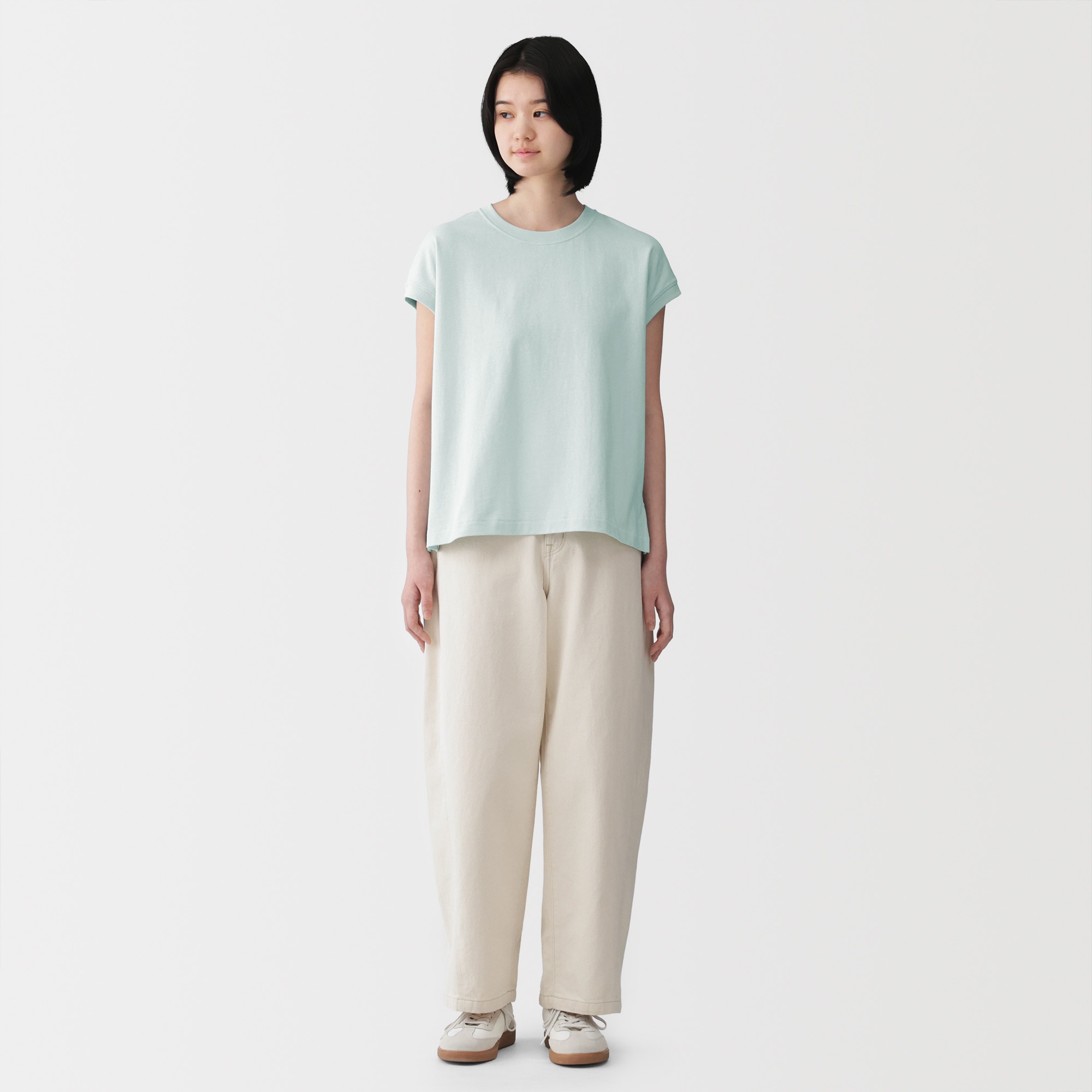 婦人　引き揃え天竺編みフレンチスリーブＴシャツ