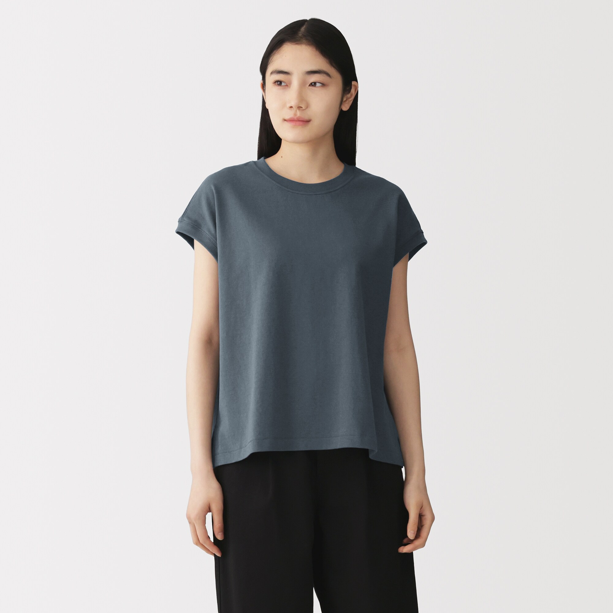 婦人　引き揃え天竺編みフレンチスリーブＴシャツ