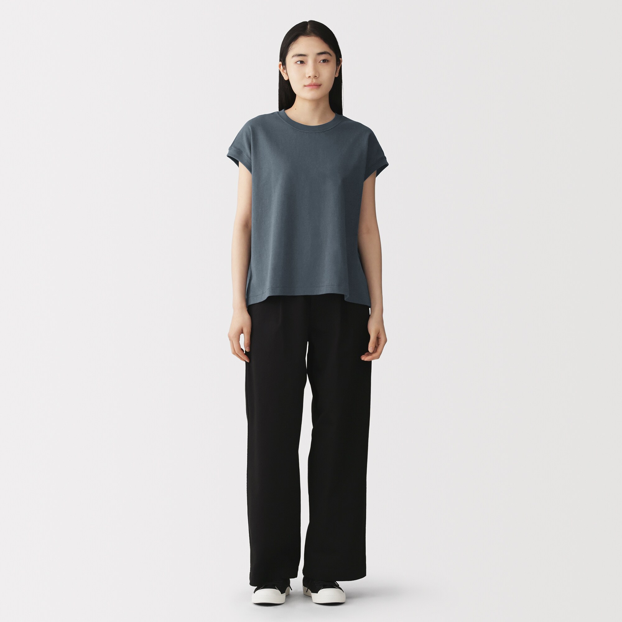 婦人　引き揃え天竺編みフレンチスリーブＴシャツ