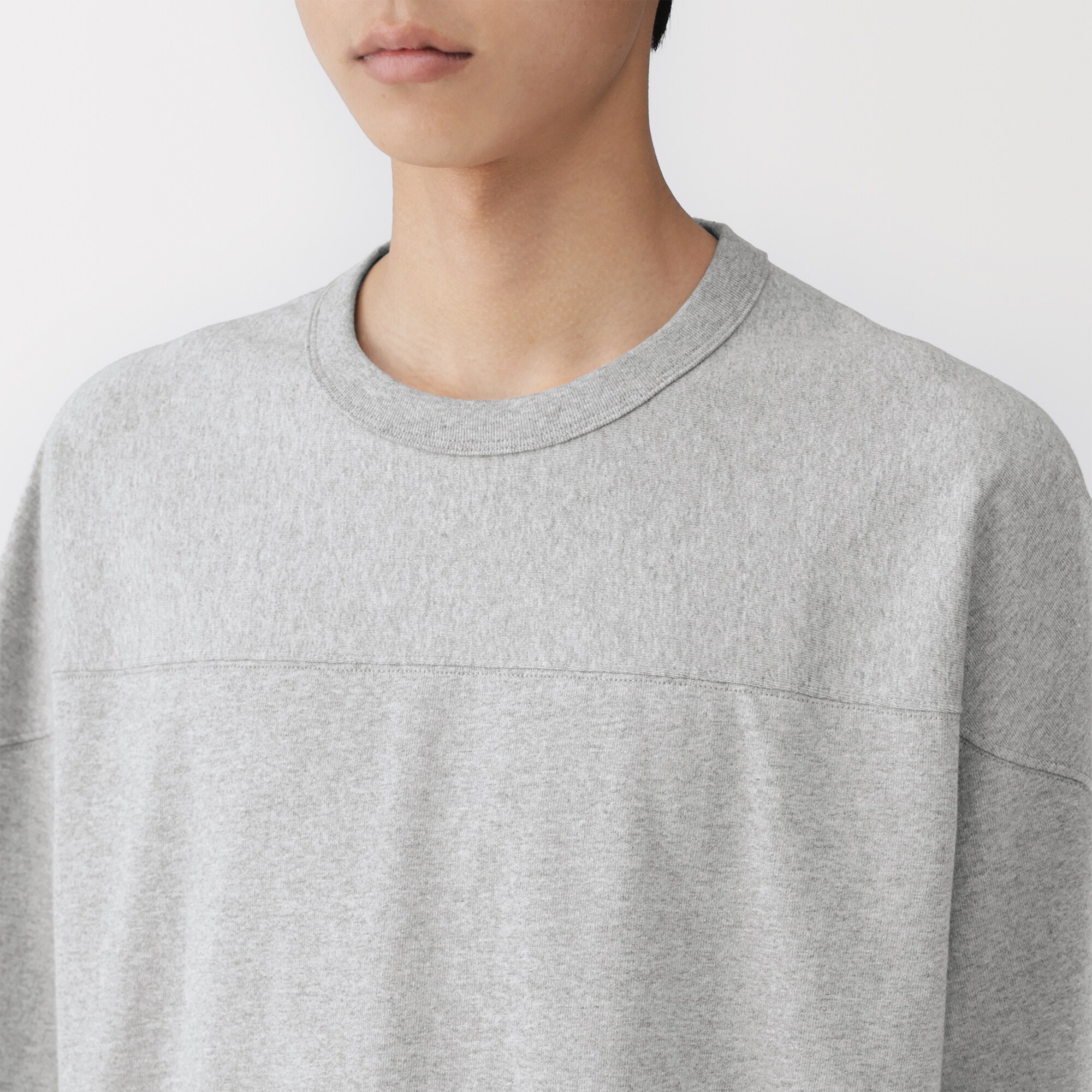 紳士 洗いざらし太番手フットボール五分袖Tシャツ | 無印良品